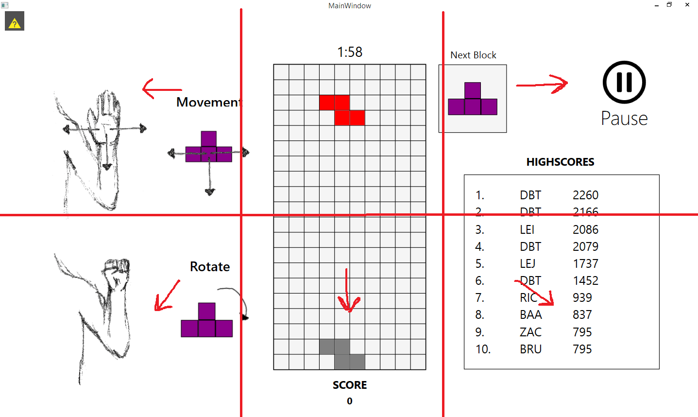 Tetris Instructions